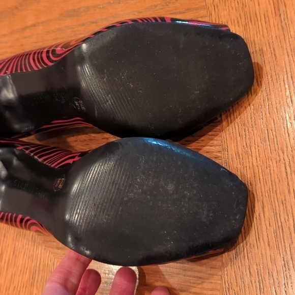 Gianni Bini Women's Patent Leather OpenToe Heels Size 6.5 - Picture 10 of 12